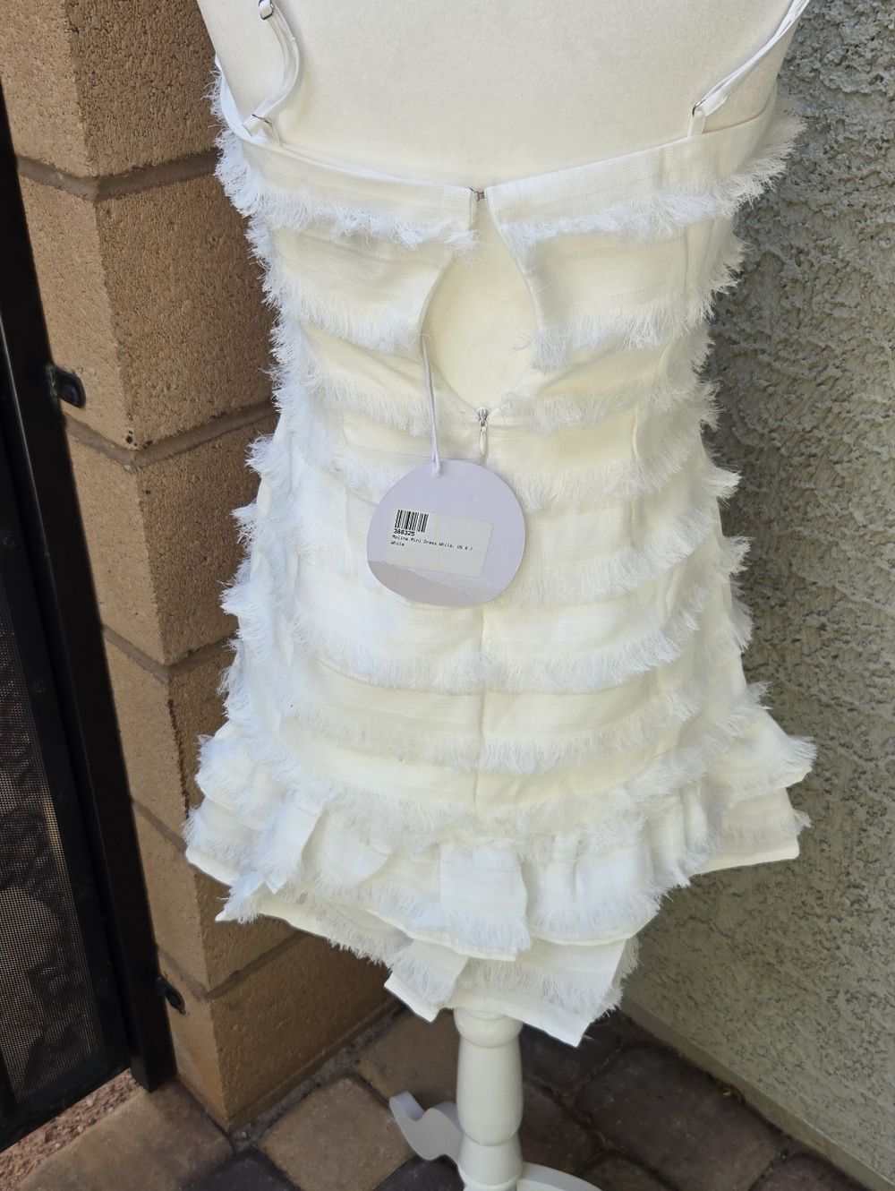 Princess Polly Molina White Ruffled Spaghetti Strap Mini Dress - Picture 6 of 12